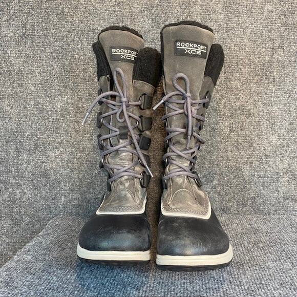 Rockport XCS Britt Waterproof Insulated Black Gray Snow Boots Womens 8.5 - Picture 5 of 11